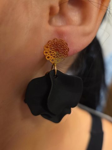 Naušnice FREYA BLACK